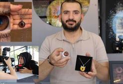 Kapadokya'da, çektiği iris fotoğrafını takı ve tabloya dönüştürüyor