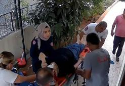 Merdivenden düşüp yaralandı, kuryenin ihbarıyla hastaneye kaldırıldı