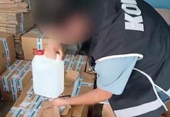 İzmir'de 5,8 ton taklit etiketli etil alkol ele geçirildi