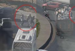 Kağıthane'de trafik kavgasında keserle saldırdı; o anlar kamerada