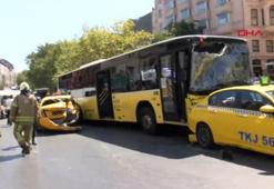 Beyoğlu'nda İETT otobüsü 10 araca çarptı; şoför adliyeye sevk edildi