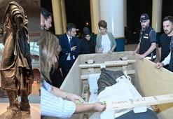 İmparator Marcus Aurelius heykeli, Burdur’da heyecan yarattı