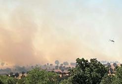 Uşak'ta meşelik yangını 16 saat sonra kontrol altında