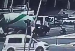 Beton mikserinin çarptığı motosikletin sürücüsü yaralandı, yanındaki annesi öldü