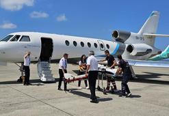 Tayland'dan İngiltere'ye nakledilen hastaya Trabzon'da oksijen ikmali