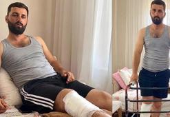 Arkadaşının kürekli müdahalesiyle kendisine saldıran ayıdan kurtuldu