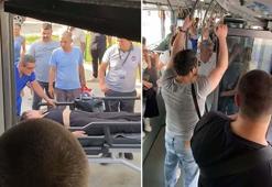 Otobüs şoförü, rahatsızlanan yolcuyu hastaneye yetiştirdi