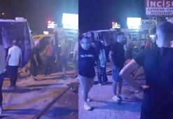 Kuşadası’nda turistleri taşıyan midibüsü devrildi: 5 yaralı
