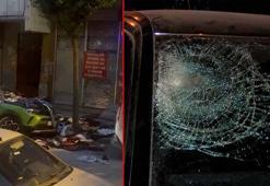 Güngören’de evdeki eşyaları pencereden attı; 2 otomobil zarar gördü