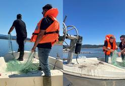 Gölde 2,5 kilometre uzunluğunda ağ yakalandı