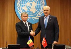 TBMM Başkanı Kurtulmuş, Moldova Parlamento Başkanı Grosu ile bir araya geldi