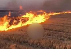 Anız yakıp görüntüleri paylaşan 15 yaşındaki şüpheliye gözaltı