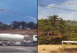 Beton pompasıyla alevlere su sıktılar