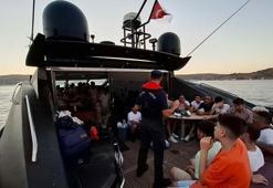Bodrum'da motoryatta 72 kaçak göçmen yakalandı