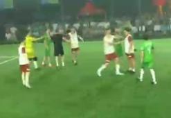 Rize’de amatör turnuvadaki arbede kamerada