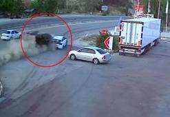 6 kişinin yaralandığı kaza kamerada