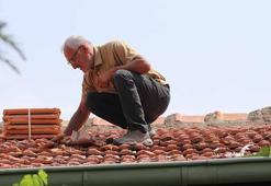 Kayseri'de bir evin çatısına eğitim roketi düştü