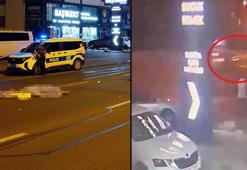 Hafif ticari aracın çarpıp, otomobilin ezdiği kadın öldü; kaza anı güvenlik kamerasında