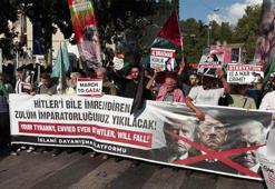 İsrail'in Gazze'deki saldırılarını protesto eden grup ABD Konsolosluğu'na yürüdü