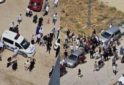 Düğünde kavga çıkarıp, ihbara gelen polis aracına zarar verdi; olay kamerada