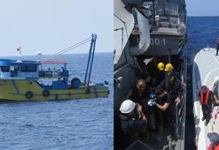 TCG Bozcaada, yardım çağırısı alınan teknedeki vatandaşı kurtardı