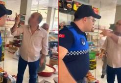 Daha önce de 'tarihi geçmiş' ürün satan marketçi, zabıtalara saldırdı; o anlar kamerada