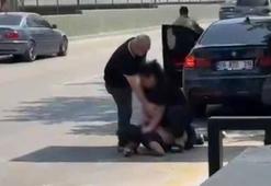 Yolda karşılaştığı eski kocasını 'ailemi dolandırdın' deyip darbetti