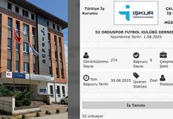 52 Orduspor'un İŞKUR üzerinden futbolcu ilanı vermesi sosyal medyada viral oldu