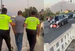 Otomobiliyle, çarptığı kadının üzerinden geçip kaçmaya çalıştı