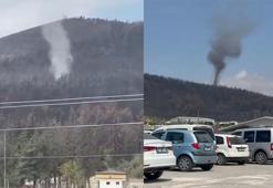 Hatay'da geçen ay yanan ormanda hortum çıktı