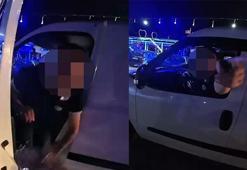 Motosiklet sürücüsüne saldırmaya kalkışan şüpheliye gözaltı