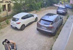 Ankara'da kar maskeli motosiklet hırsızlığı; o anlar kamerada