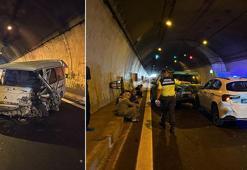 TEM’de tünel içinde zincirleme kazada 5 kişi yaralandı; ulaşım aksadı