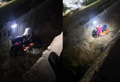 İstinat duvarından düştü, ağır yaralandı