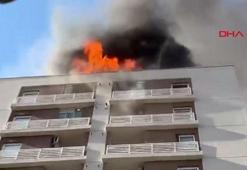 Bağcılar'da 12 katlı binada çıkan yangın söndürüldü