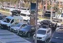 Beyoğlu’nda 6 turistin yaralandığı zincirleme kaza kamerada