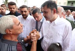 Bakan Kurum, depremzede aileyi ziyaret etti