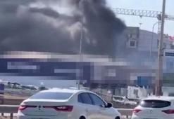 Pendik'te sıfır araç bayisinde yangın