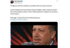 AK Parti'li Acar: Cumhurbaşkanımız 11 yıldır milletin güvenini, iradesini ve umudunu temsil ediyor