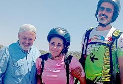 Engelli Nisanur’un yamaç paraşütü ile uçma hayali gerçek oldu