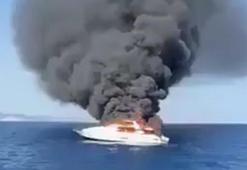 İbiza açıklarında lüks yat yandı