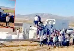 Devrilen TIR’ın şoförü yaralandı, yolda uzun araç kuyruğu oluştu