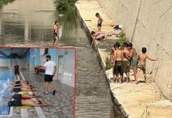 Kirli derede yüzen çocuklar, havuza davet edildi