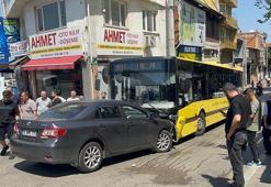 Bursa'da halk otobüsü ile otomobil çarpıştı; 5 yaralı