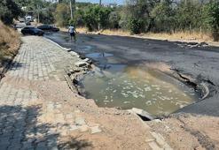 Bodrum’da ana su isale hattı patladı, tonlarca su boşa aktı