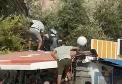 Fethiye'de yamaç paraşütü ağaca takılınca işletmenin çatısına indi: 1 yaralı