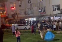 Arnavutköy'de düğün çıkışı tekmeli yumruklu sopalı kavga kamerada