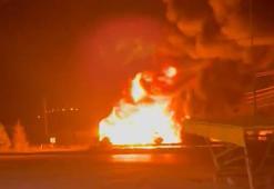 Samsun’da yanarak 8 kilometre giden TIR’ı görenlerin yaşadığı panik kameraya yansıdı