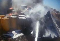 Tonlarca kauçuk ve zemin yapıştırıcısı yandı