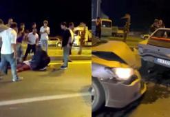 Yolun karşısına geçmeye çalışan yayalara otomobil çarptı: 1 ölü, 1 yaralı